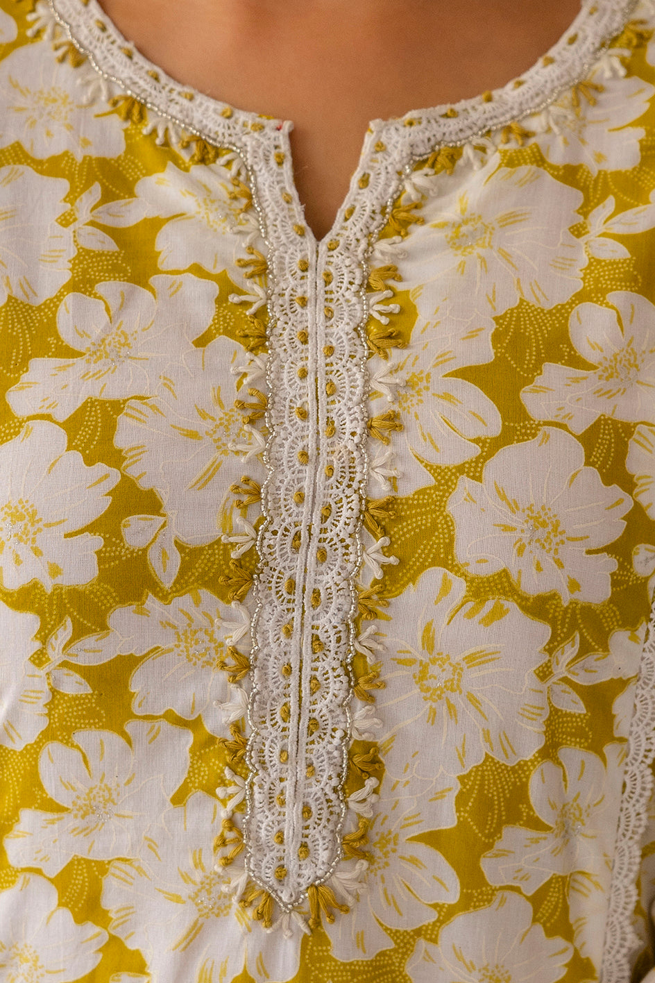 Sunshine Yellow Floral Printed Kurta Set