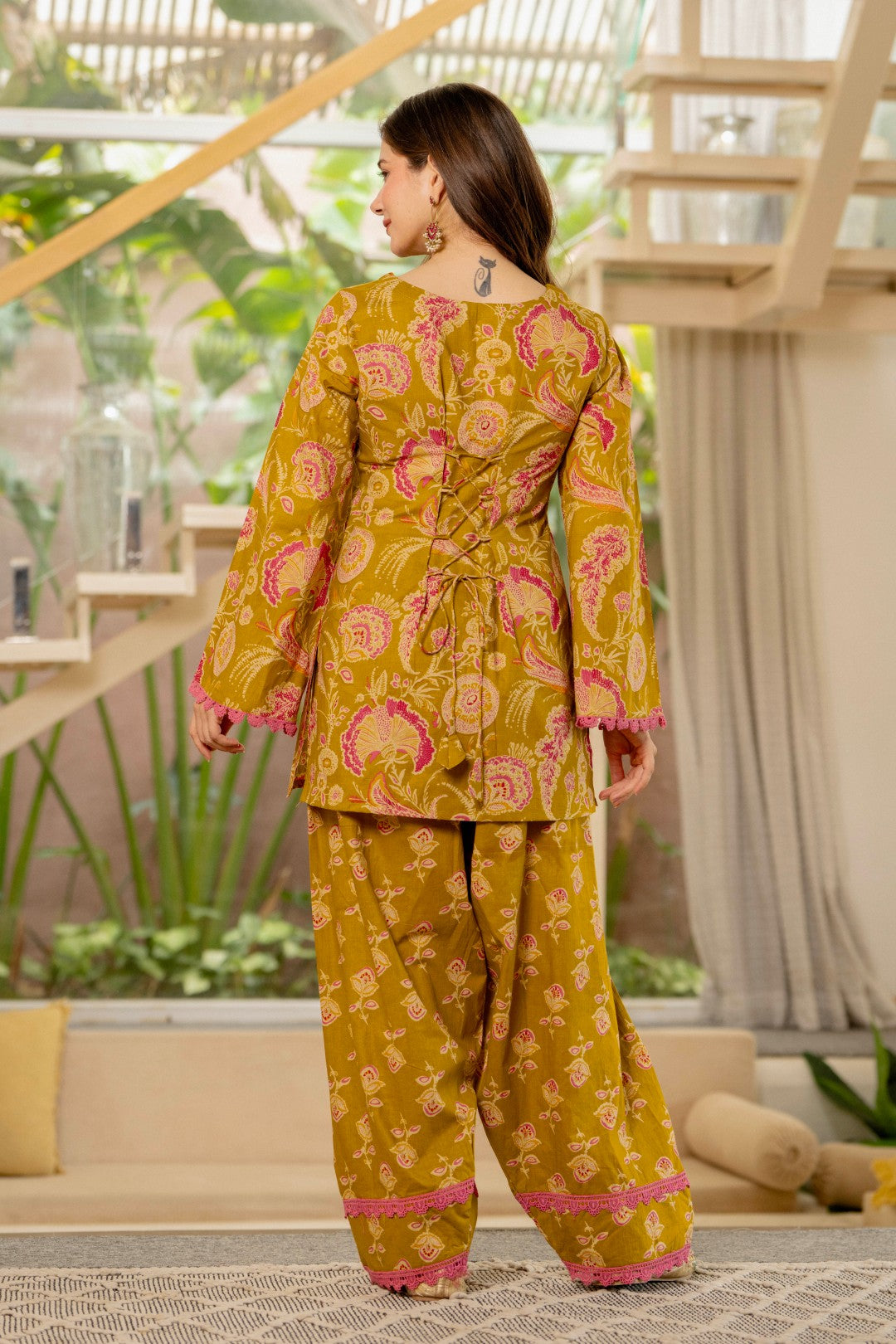 Women Floral Printed Farshi Salwar Kurta Set