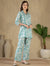 Mint Green Abstract Print Co-Ord Set