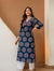 Indigo Ajrakh Print Straight Kurti